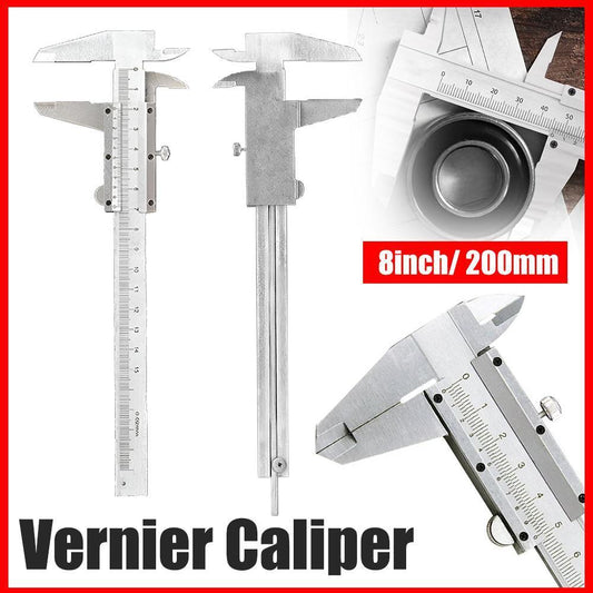 Stainless Steel Vernier Caliper 200mm Micrometer Measuring Tool Gauge Ruler V528-CALLIPER-0-20MM-246633
