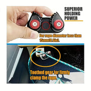 Rope Clamp Set 2PCS Aluminum Alloy Black Clip Plate Sailboat Kayak Canoe Outdoor V528-CAM-CLEATS-2PC-744757