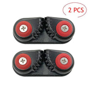 Rope Clamp Set 2PCS Aluminum Alloy Black Clip Plate Sailboat Kayak Canoe Outdoor V528-CAM-CLEATS-2PC-744757