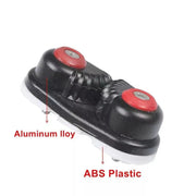 Rope Clamp Set 2PCS Aluminum Alloy Black Clip Plate Sailboat Kayak Canoe Outdoor V528-CAM-CLEATS-2PC-744757