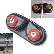 Rope Clamp Set 2PCS Aluminum Alloy Black Clip Plate Sailboat Kayak Canoe Outdoor V528-CAM-CLEATS-2PC-744757