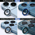 For iPhone 14/14 Plus Metal Camera Lens Glass Screen Protector - Blue V528-CAM14-PLUS-BLUE-246445