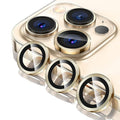 For iPhone 14/14 Plus Metal Camera Lens Glass Screen Protector - Gold V528-CAM14-PLUS-GOLD-535670