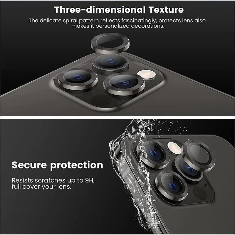 For iPhone 14/14 Plus Metal Camera Lens Glass Screen Protector - Gold V528-CAM14-PLUS-GOLD-535670