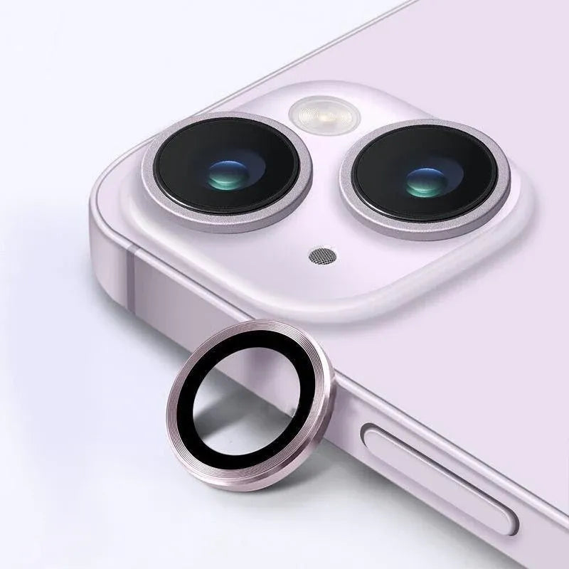 For iPhone 14/14 Plus Metal Camera Lens Glass Screen Protector - Light Puple V528-CAM14-PLUS-PURLE-383055