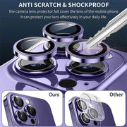 For iPhone 14/14 Plus Metal Camera Lens Glass Screen Protector - Light Puple V528-CAM14-PLUS-PURLE-383055