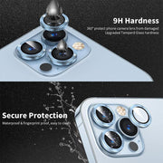 For iPhone 14/14 Plus Metal Camera Lens Glass Screen Protector - Light Puple V528-CAM14-PLUS-PURLE-383055