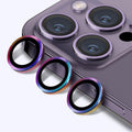 For iPhone 14/14 Plus Metal Camera Lens Glass Screen Protector - Rainbow V528-CAM14-PLUS-RAINBOW-615869