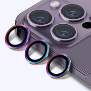 For iPhone 14/14 Plus Metal Camera Lens Glass Screen Protector - Rainbow V528-CAM14-PLUS-RAINBOW-615869