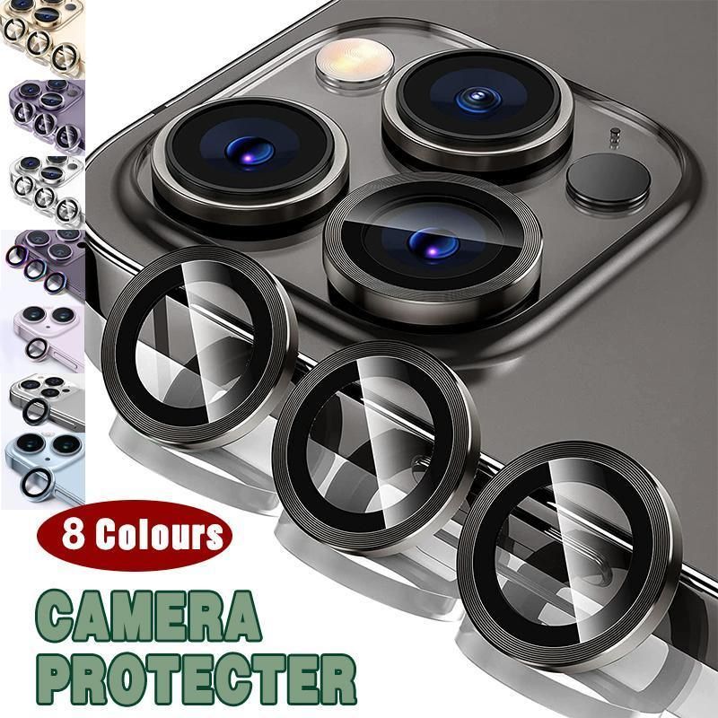 For iPhone 14/14 Plus Metal Camera Lens Glass Screen Protector - Rainbow V528-CAM14-PLUS-RAINBOW-615869