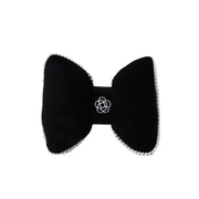 Black Bowknot Neck Pillow Plush Bow Tie Soft Plush Car Headrest Waist Support - Headrest V528-CAMELLIA-HEADREST-943564