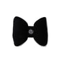 Black Bowknot Neck Pillow Plush Bow Tie Soft Plush Car Headrest Waist Support - Headrest V528-CAMELLIA-HEADREST-943564