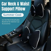 Black Bowknot Neck Pillow Plush Bow Tie Soft Plush Car Headrest Waist Support - Headrest V528-CAMELLIA-HEADREST-943564