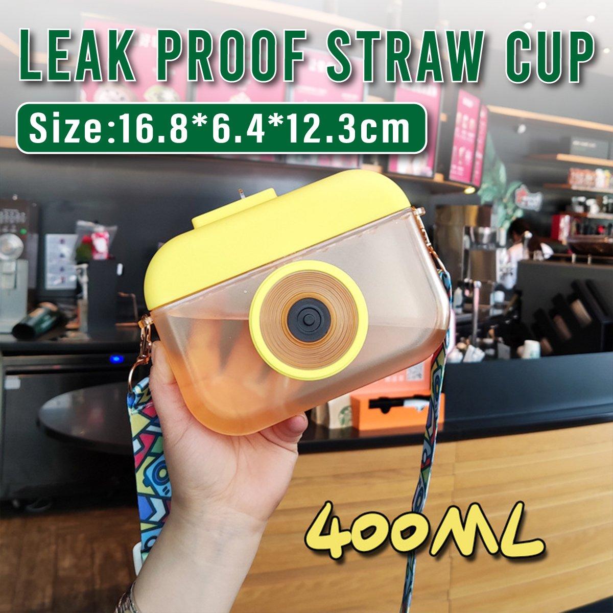 Plastic Camera Straw Mug Backpack Leak Proof Outdoor Travel Mug Hiking Camping V528-CAMERA-CUP-YELLOW-838517