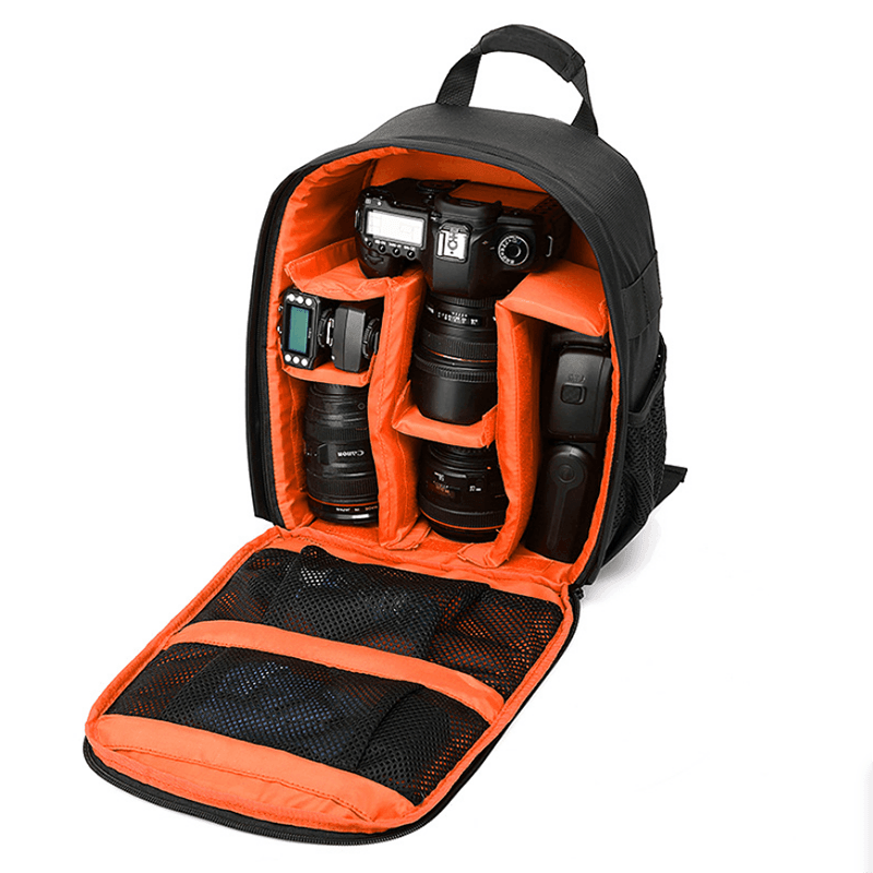 Waterproof DSLR Camera Backpack Multi Functional Rucksack for Canon Nikon Sony - Orange V528-CAMERABAG-ORANGE-668582