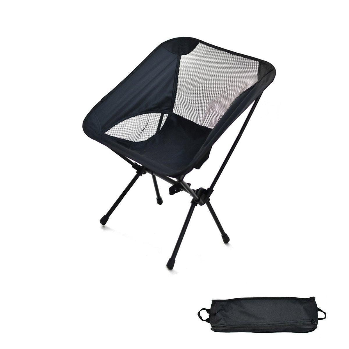 Outdoor Portable Lightweight Folding Camping Chair High Back Fishing Chair - Black V528-CAMPING-CHAIR-BLACK-367228