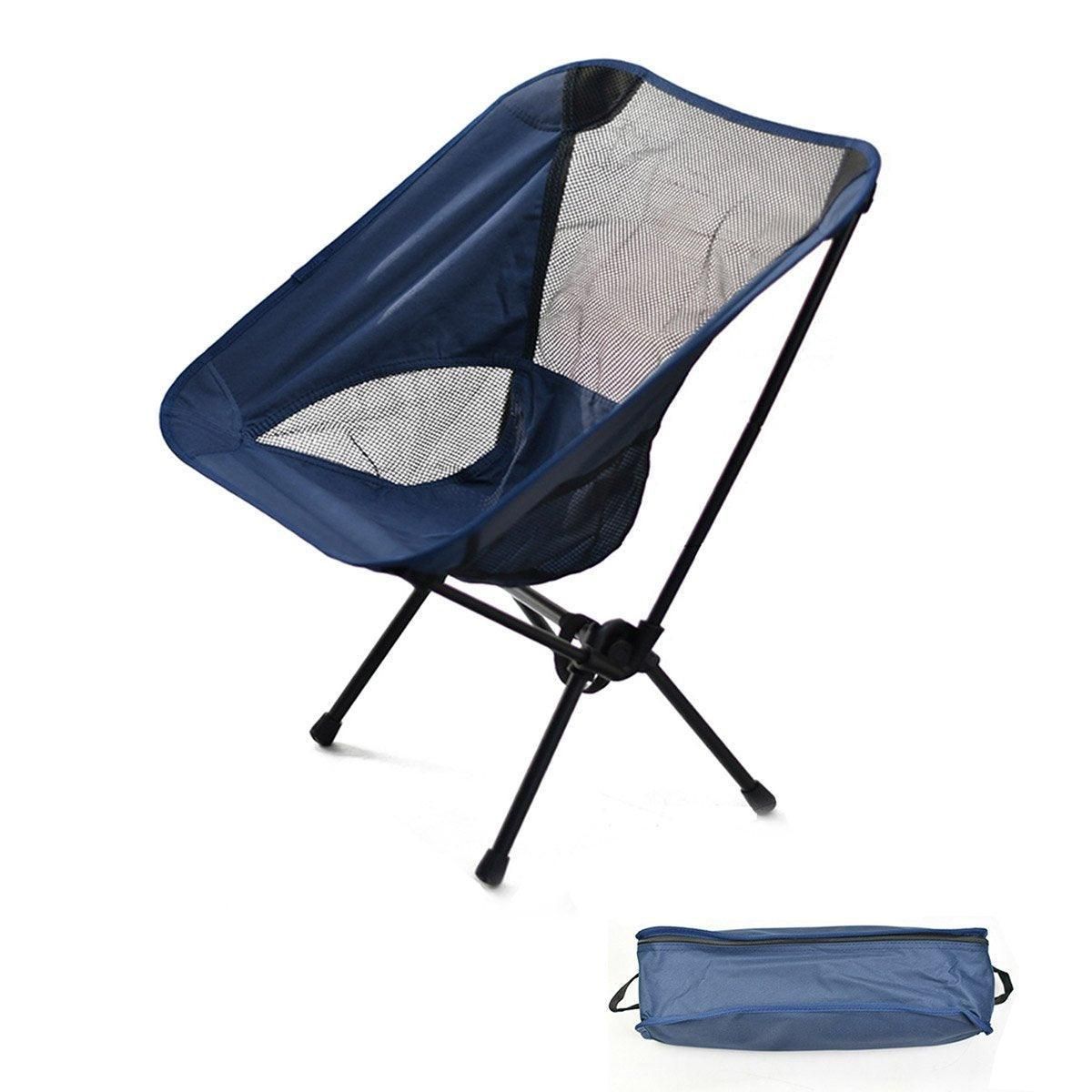 Outdoor Portable Lightweight Folding Camping Chair High Back Fishing Chair - Dark Blue V528-CAMPING-CHAIR-DARK-BLUE-180863