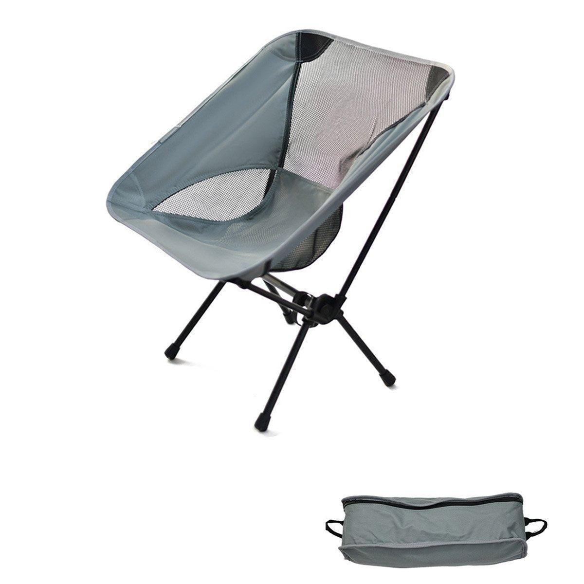 Outdoor Portable Lightweight Folding Camping Chair High Back Fishing Chair - Grey V528-CAMPING-CHAIR-GREY-449559