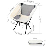 Outdoor Portable Lightweight Folding Camping Chair High Back Fishing Chair - Red V528-CAMPING-CHAIR-RED-975003