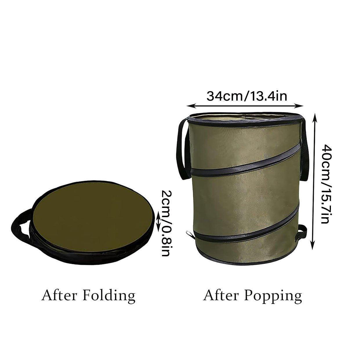Folding Garden Leaf Bin Portable Outdoor Storage Bucket Camping Trash Can V528-CAMPING-TRASH-CAN-S-821547