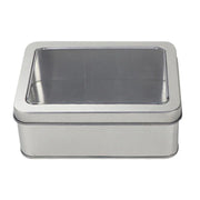 10pcs Metal Iron Box with Open Window Storage Rectangle Packaging Containers - 12.5x9x5cm V528-CAN-10PCS-125-90-50-161228