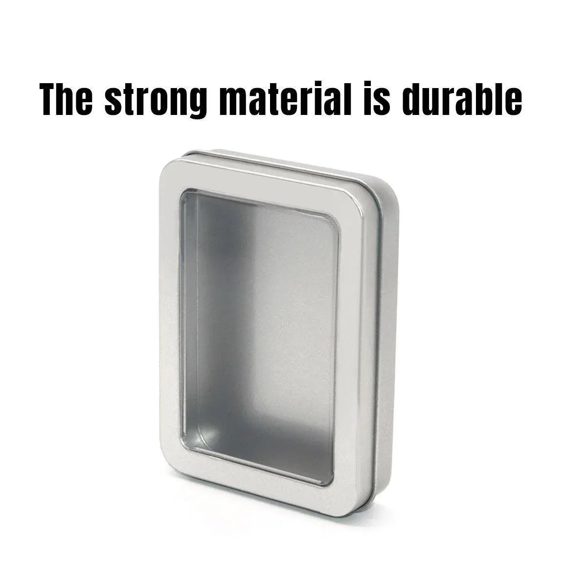10pcs Metal Iron Box with Open Window Storage Rectangle Packaging Containers - 12.5x9x5cm V528-CAN-10PCS-125-90-50-161228