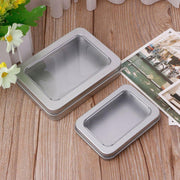10pcs Metal Iron Box with Open Window Storage Rectangle Packaging Containers - 12.5x9x5cm V528-CAN-10PCS-125-90-50-161228