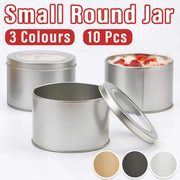 10pcs Open Window Cake Tin Box Bakery Biscuit Packaging Storage Tin Box Set - Gold V528-CAN-10PCS-GOLD-9-6-586367