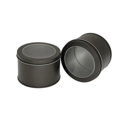 10pcs Open Window Cake Tin Box Bakery Biscuit Packaging Storage Tin Box Set - Gold V528-CAN-10PCS-GOLD-9-6-586367