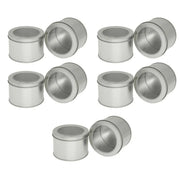 10pcs Open Window Cake Tin Box Bakery Biscuit Packaging Storage Tin Box Set - Sliver V528-CAN-10PCS-SLIVER-9-6-355230