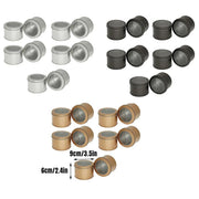 10pcs Open Window Cake Tin Box Bakery Biscuit Packaging Storage Tin Box Set - Sliver V528-CAN-10PCS-SLIVER-9-6-355230