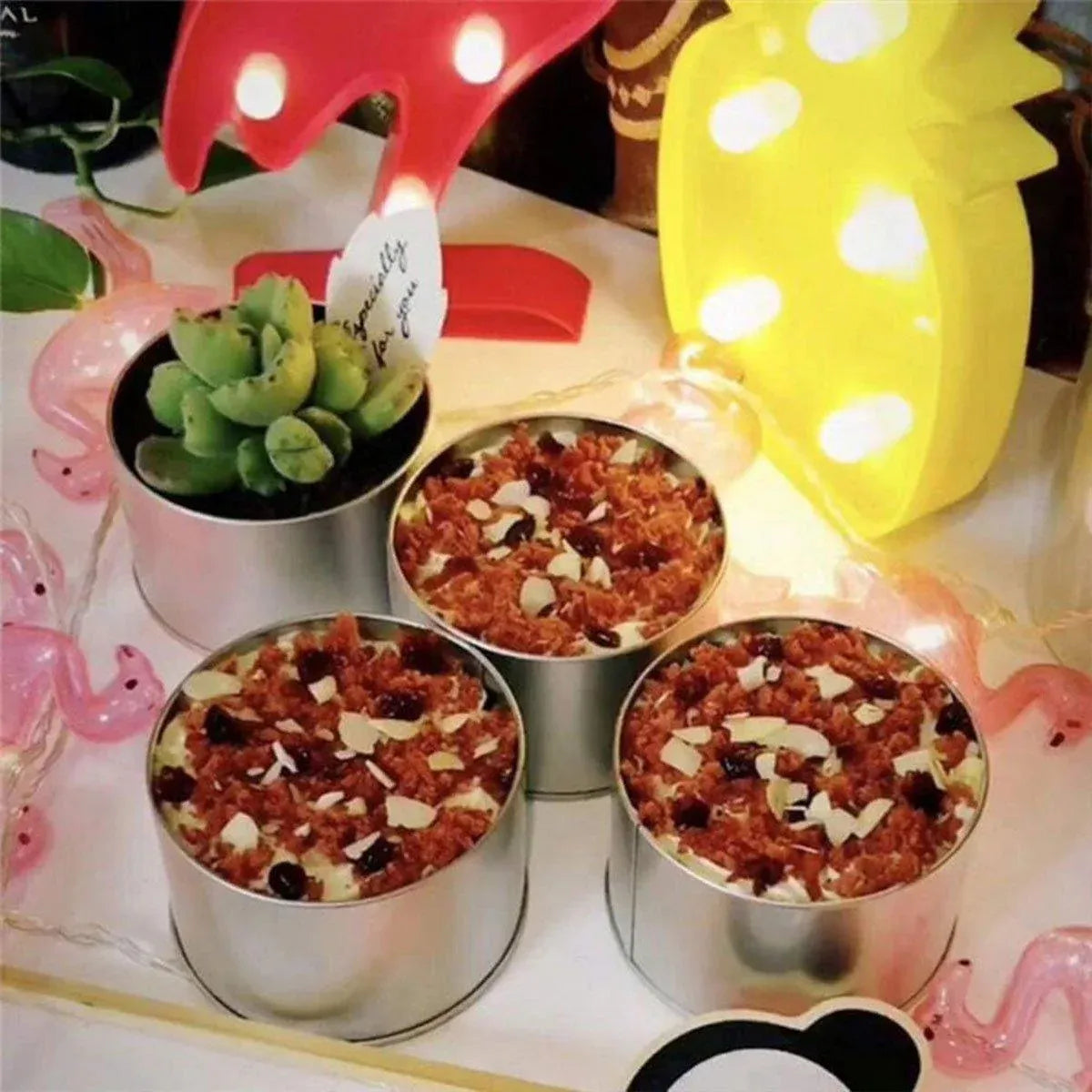 10pcs Open Window Cake Tin Box Bakery Biscuit Packaging Storage Tin Box Set - Sliver V528-CAN-10PCS-SLIVER-9-6-355230