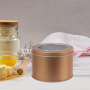10pcs Open Window Cake Tin Box Bakery Biscuit Packaging Storage Tin Box Set - Sliver V528-CAN-10PCS-SLIVER-9-6-355230