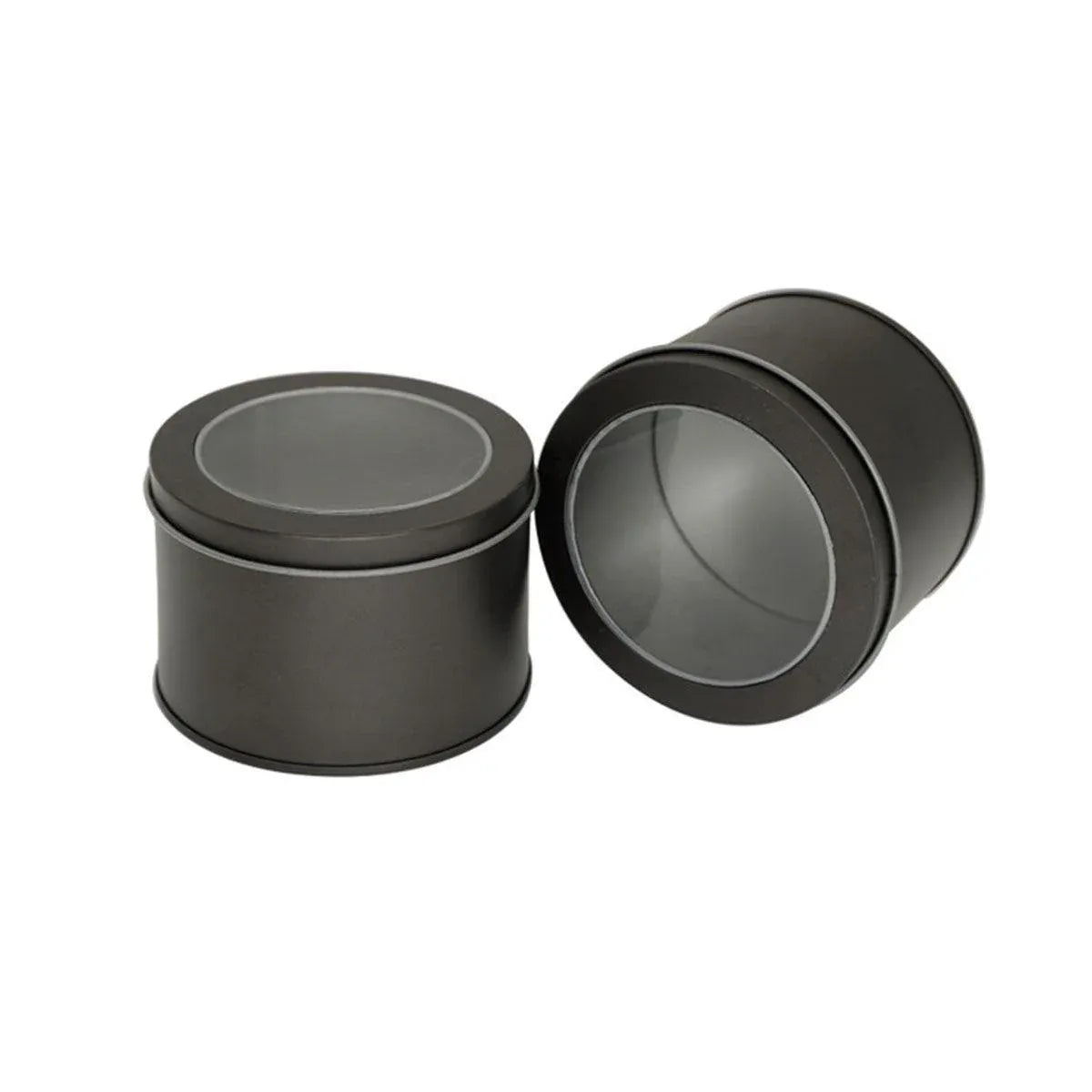 10pcs Open Window Cake Tin Box Bakery Biscuit Packaging Storage Tin Box Set - Sliver V528-CAN-10PCS-SLIVER-9-6-355230