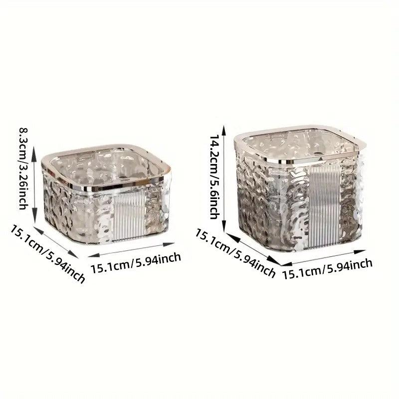 Desktop Mini Trash Can Small Waste Bin Storage Bucket for Office Kitchen Home - Grey-L V528-CAN-BIG-GREY-974716