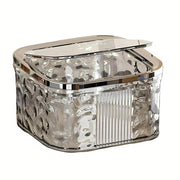 Desktop Mini Trash Can Small Waste Bin Storage Bucket for Office Kitchen Home - Grey-L V528-CAN-BIG-GREY-974716