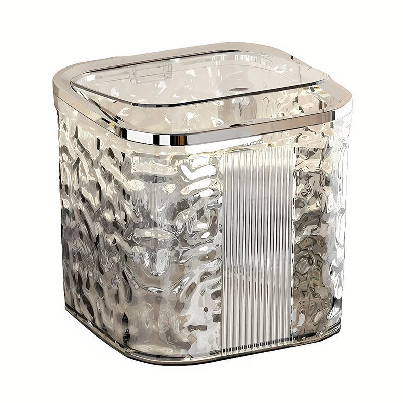 Desktop Mini Trash Can Small Waste Bin Storage Bucket for Office Kitchen Home - Grey-L V528-CAN-BIG-GREY-974716