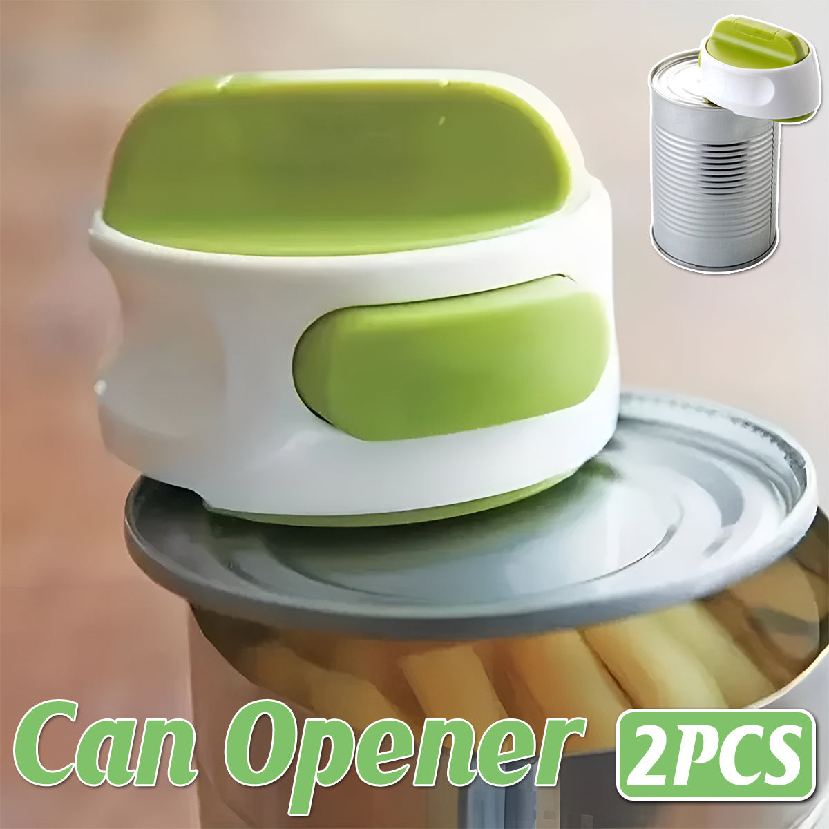 Can Opener Set 2pcs Manual Bottle Opener Stainless Steel Kitchen Tool for Home V528-CAN-OPENER-GREEN-2PCS-225641