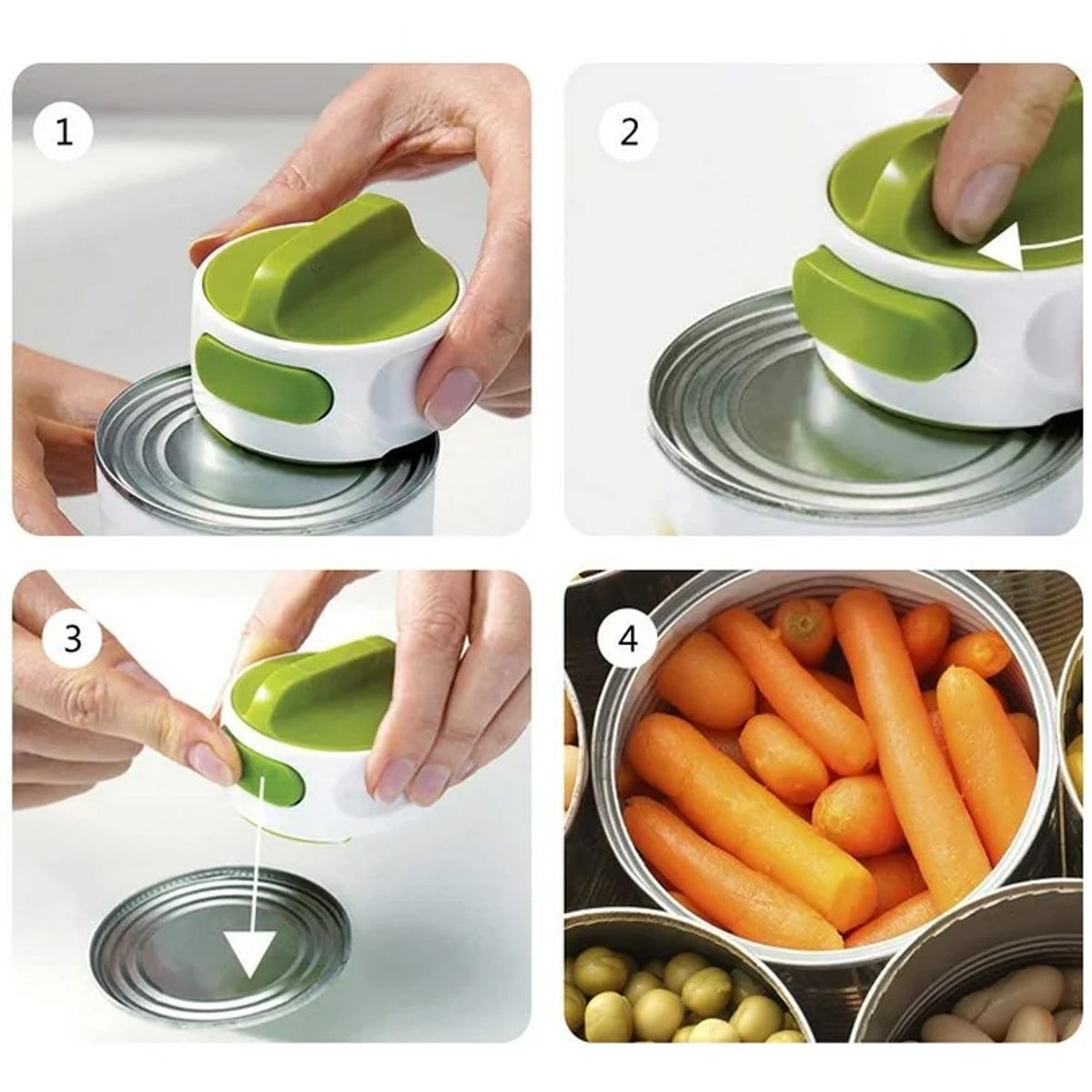 Can Opener Set 2pcs Manual Bottle Opener Stainless Steel Kitchen Tool for Home V528-CAN-OPENER-GREEN-2PCS-225641