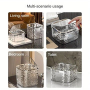Desktop Mini Trash Can Small Waste Bin Storage Bucket for Office Kitchen Home - White-S V528-CAN-SMALL-WHITE-978138