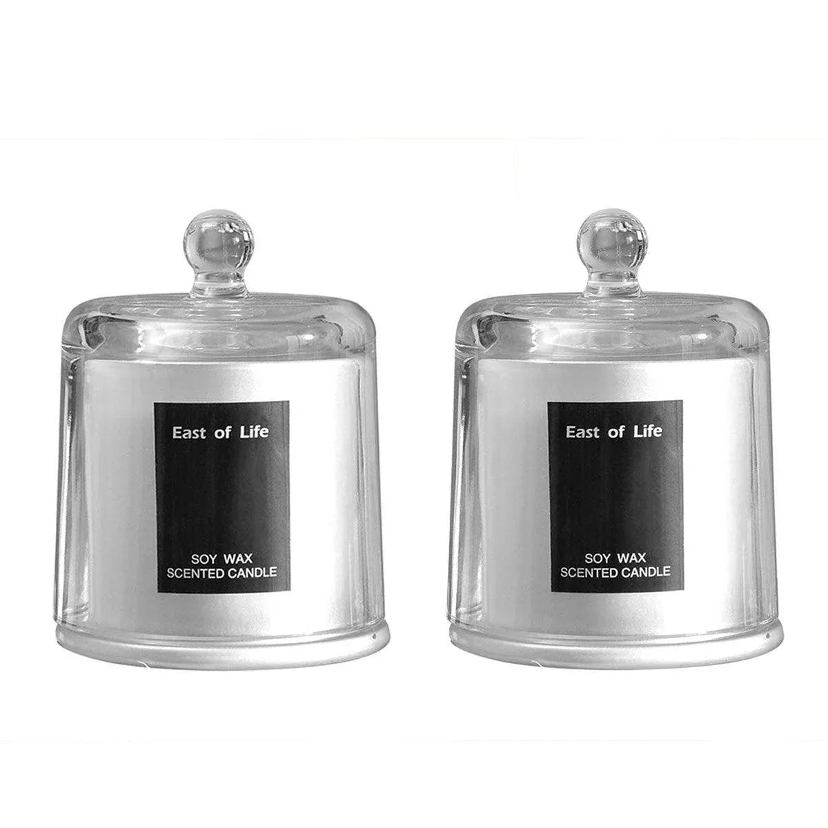 2Pcs Smokeless Glass Aromatherapy Candles Scented Gift Set for Relaxation - Freesia V528-CANDLE-FREESIA-2PCS-176264