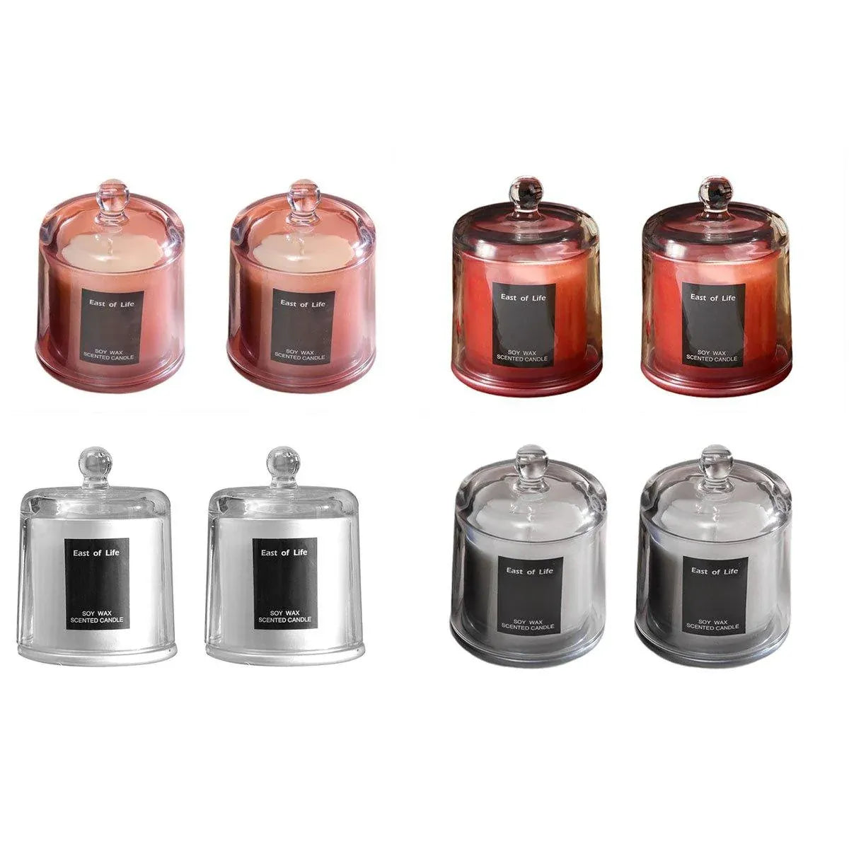 2Pcs Smokeless Glass Aromatherapy Candles Scented Gift Set for Relaxation - Freesia V528-CANDLE-FREESIA-2PCS-176264