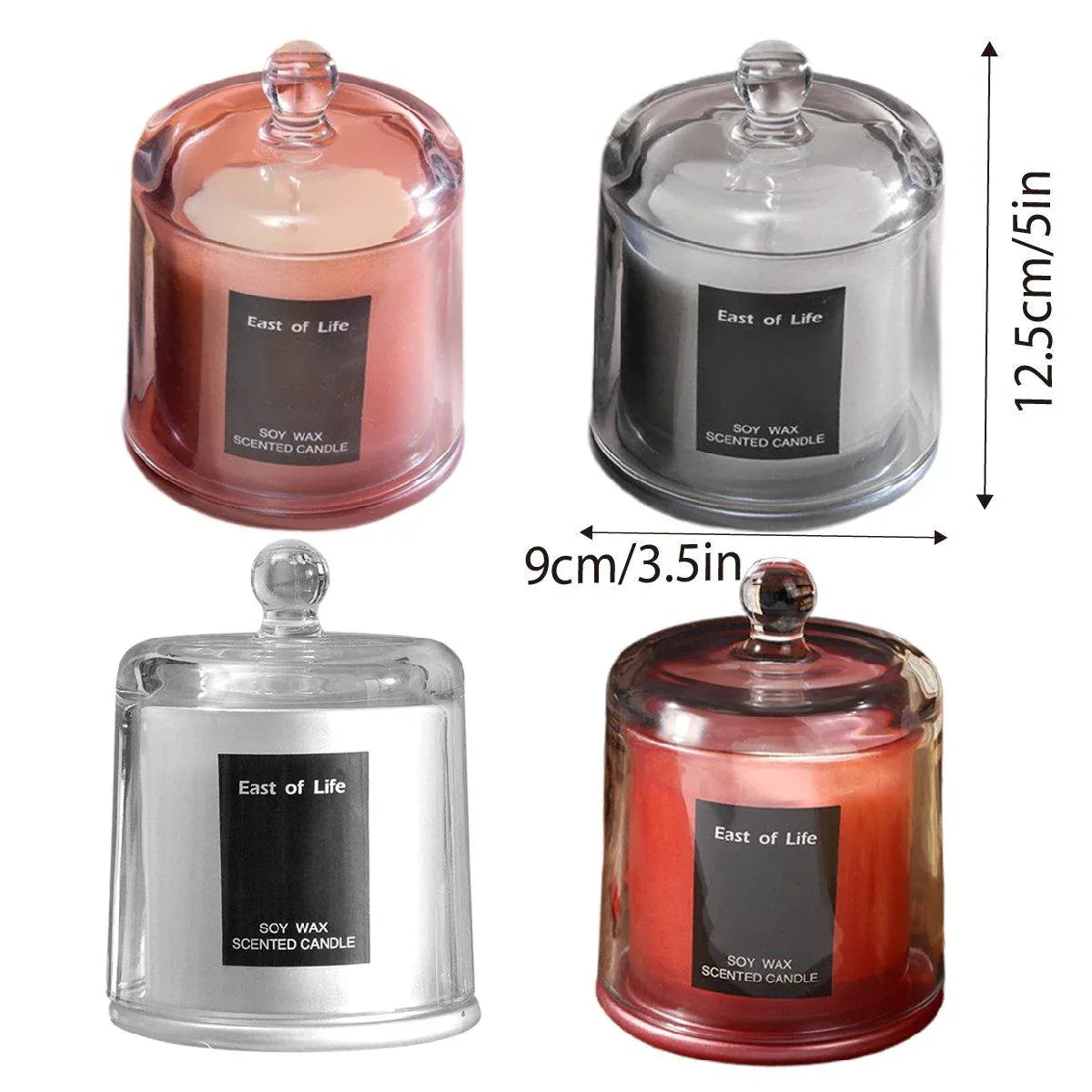 2Pcs Smokeless Glass Aromatherapy Candles Scented Gift Set for Relaxation - Lime Basil V528-CANDLE-LIME-BASIL-2PCS-175679