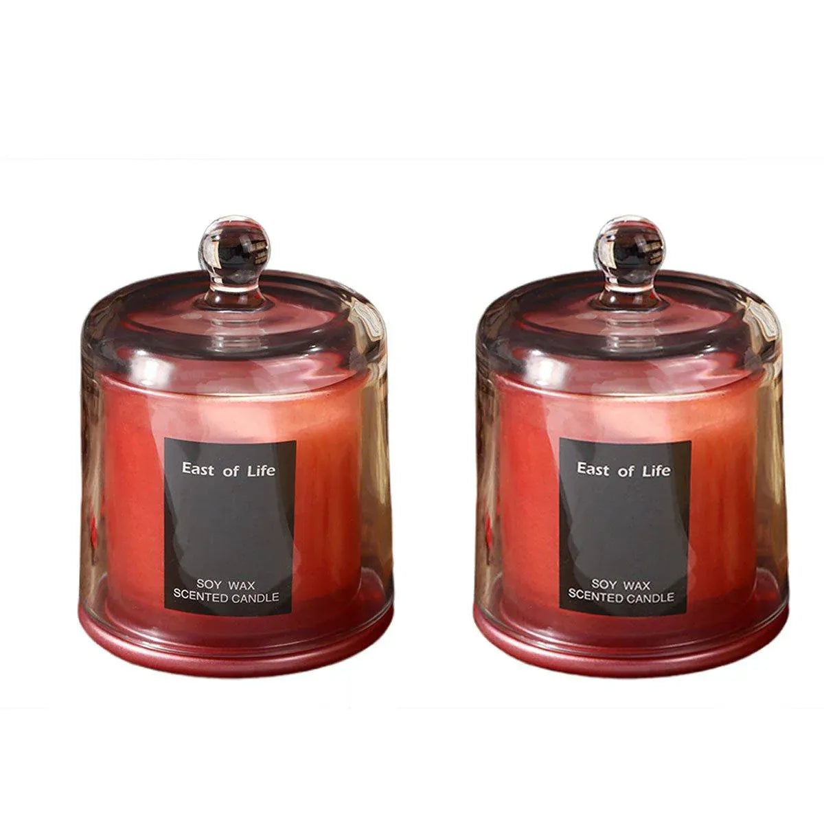 2Pcs Smokeless Glass Aromatherapy Candles Scented Gift Set for Relaxation - Velvet Rose V528-CANDLE-VELVET-ROSE-2PCS-618510