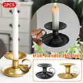 2pcs European Iron Candle Holders for Candlelight Dinner Decorative Lighting - Gold V528-CANDLESTICK-2PCS-GOLD-538758
