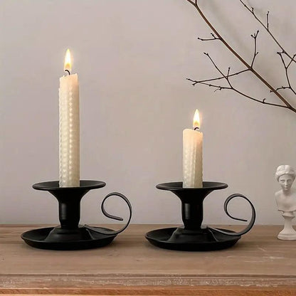 2pcs European Iron Candle Holders for Candlelight Dinner Decorative Lighting - Gold V528-CANDLESTICK-2PCS-GOLD-538758