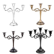 3/5 Arms Alloy Candle Holder Stand Candlesticks Candelabra Wedding Home Decor - 3-Bronze V528-CANDLESTICK-3-TS-420416