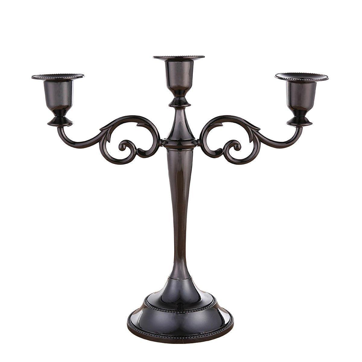 3/5 Arms Alloy Candle Holder Stand Candlesticks Candelabra Wedding Home Decor - 3-Bronze V528-CANDLESTICK-3-TS-420416