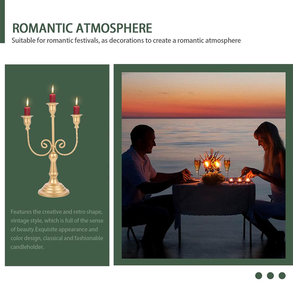 Elegant Metal European Candle Holder Decorative Vintage Lantern Decor Ornament V528-CANDLESTICK-381296