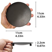 4pcs Iron Plate Candle Holder Aroma Base Tray for Decorative Candle Stand Set - Black V528-CANDLESTICK-4PCS-BLACK-971256